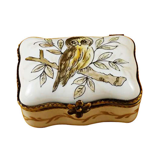 Magnifique Owl Rectangle Box Limoges Box