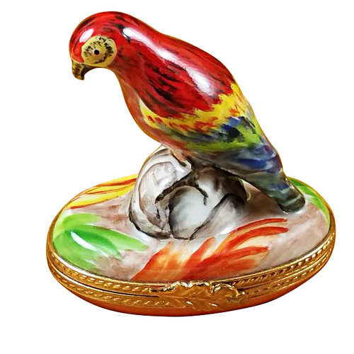 Magnifique Red Parrot Limoges Box