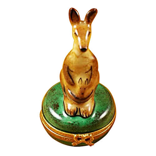 Magnifique Kangaroo on Round Box Limoges Box