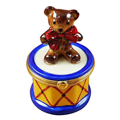 Magnifique Bear on Drum Limoges Box