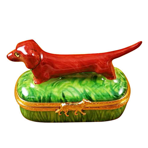 Magnifique Dachshund Limoges Box