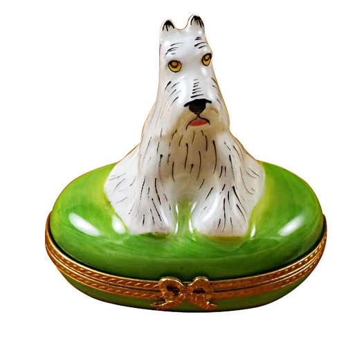 Magnifique White Schnauzer Limoges Box