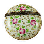Magnifique Round with Gold and Pink Flowers