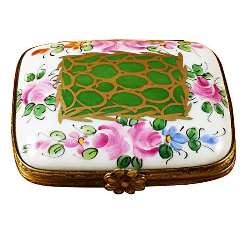 Magnifique Flat Gold Floral Limoges Box