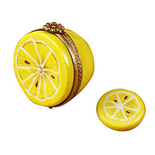 Magnifique Half Lemon with Slice Limoges Box
