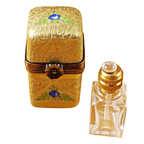 Magnifique Gold Tall Case with Bottle Limoges Box