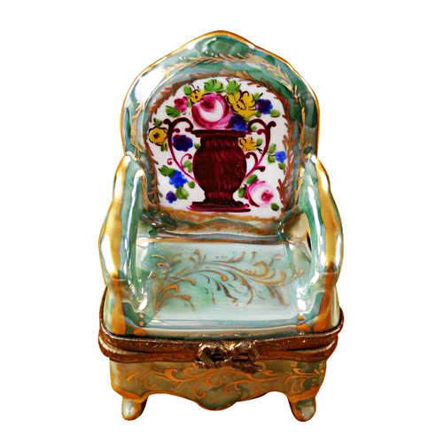 Magnifique Green Arm Chair Limoges Box