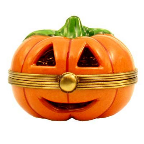 Magnifique Jack-o-Lantern with Candle Limoges Box