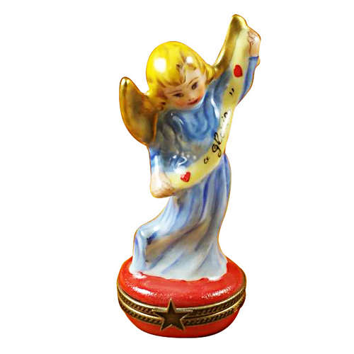 Magnifique Gloria Angel on Red Base Limoges Box