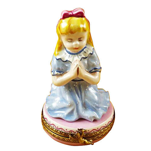 Magnifique Blond Girl Praying Limoges Box