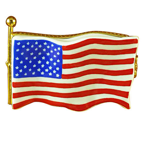 Magnifique United States Flag Limoges Box