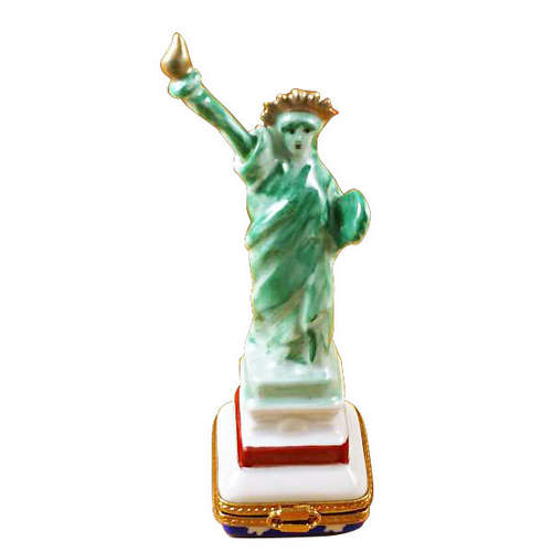 Magnifique Green Statue of Liberty Limoges Box