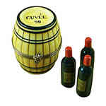 Magnifique Wine Barrel with Three Bottles