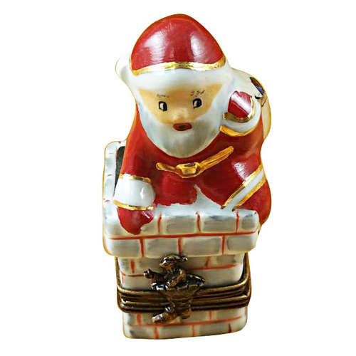 Magnifique Santa in Chimney Limoges Box