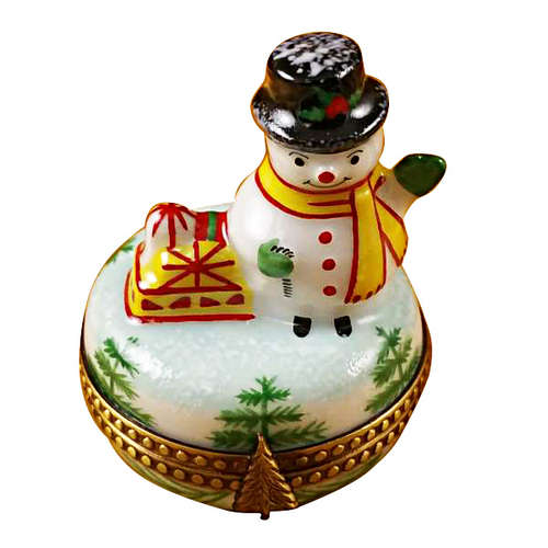 Magnifique Small Snowman Limoges Box