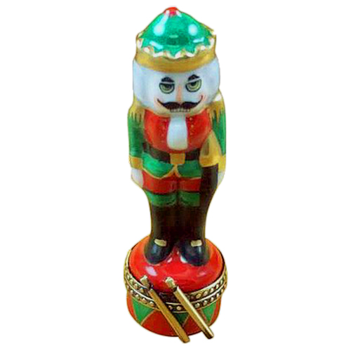 Magnifique Nutcracker on Drum Limoges Box