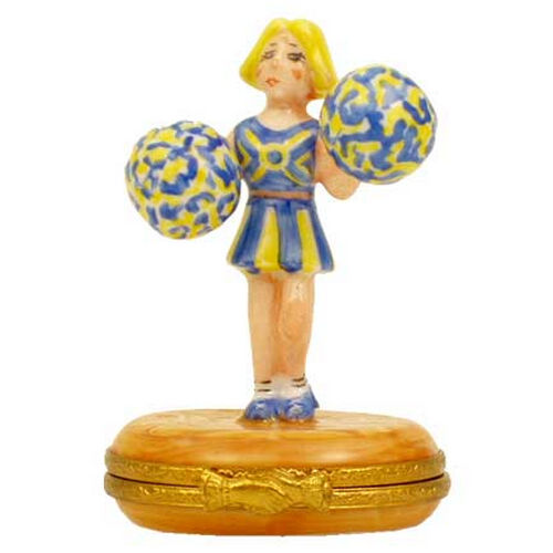 Magnifique Cheerleader with PomPoms Limoges Box