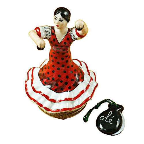 Magnifique Flamenco Dancer in Red Limoges Box