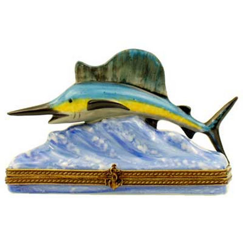 Magnifique Colorful Sailfish Limoges Box