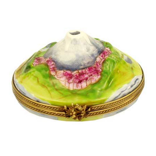 Magnifique Japan's Mount Fuji with Cherry Blossoms Limoges Box