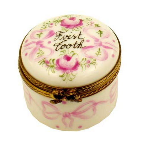 Magnifique Pink First Tooth Limoges Box