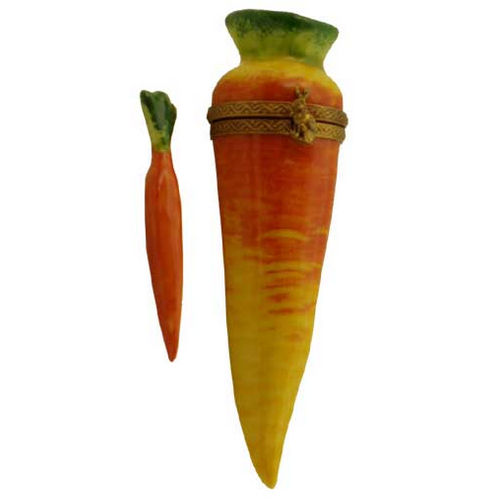 Magnifique Carrot with Mini Carrot Limoges Box