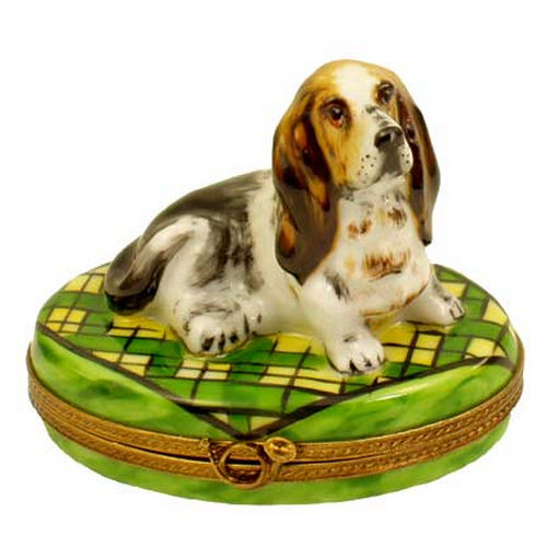 Magnifique Sitting Bassett Hound Limoges Box