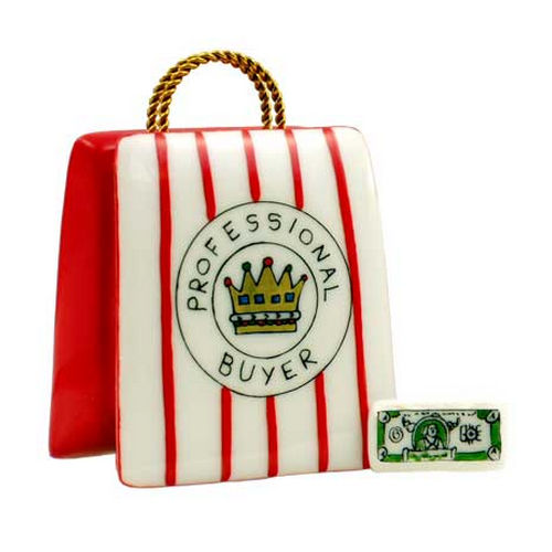Artoria Shopping Bag with Money Limoges Box