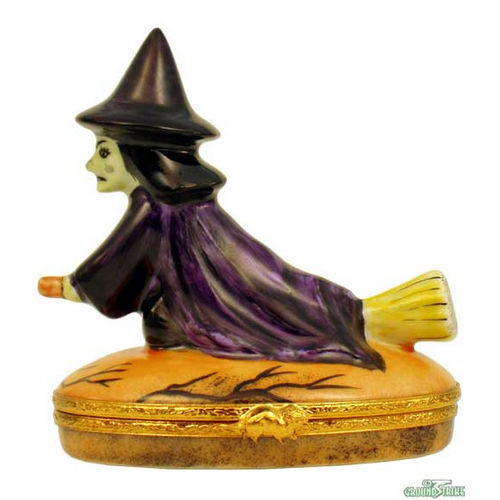 Artoria Witch Riding Broom Limoges Box
