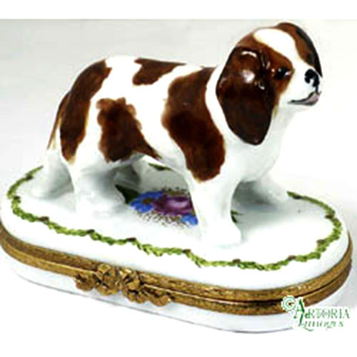 Artoria Cavalier King Charles Dog Limoges Box