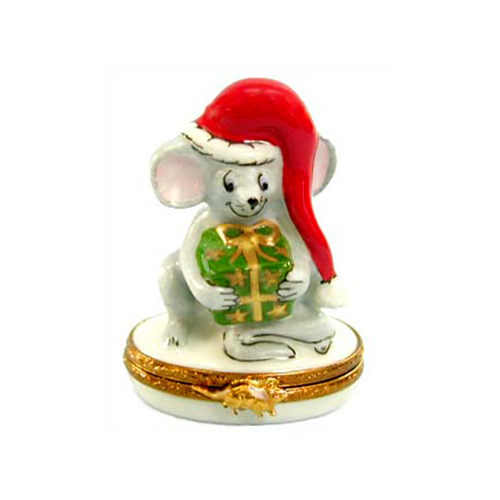 Artoria Santa Mouse Limoges Box