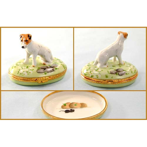 Artoria Jack Russell Dog Limoges Box