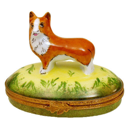 Artoria Welsh Corgi Limoges Box