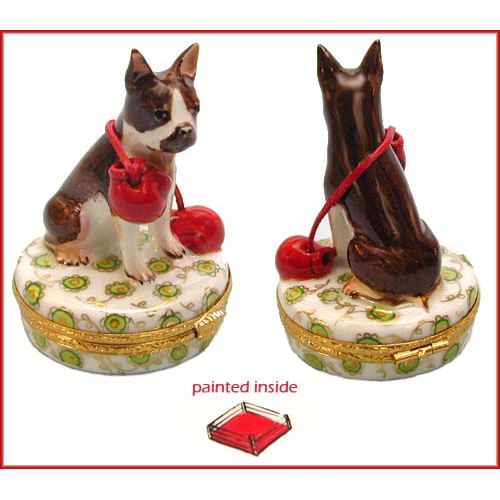 Artoria Boston Terrier Limoges Box