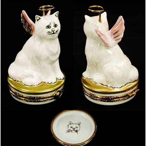 Artoria Heavenly Angel Cat Limoges Box