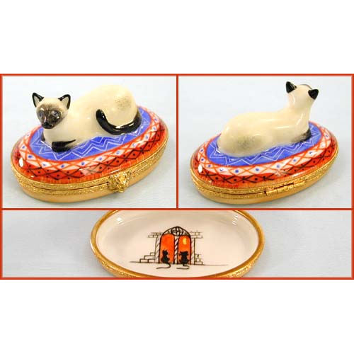 Artoria Siamese Cat Limoges Box