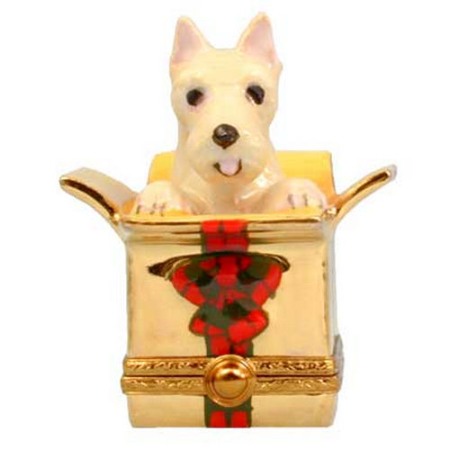 Artoria Westie in Present Box Limoges Box