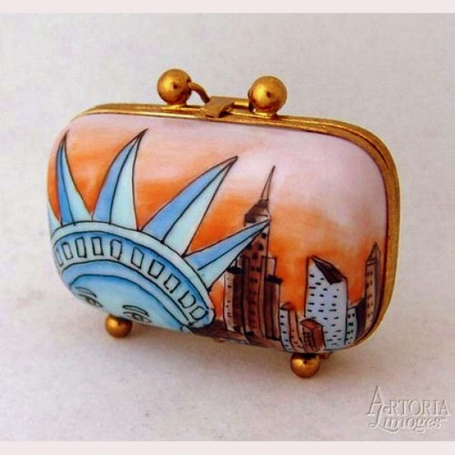 Artoria New York Travel Suitcase Limoges Box