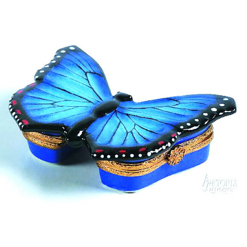 Artoria Blue Butterfly Limoges Box