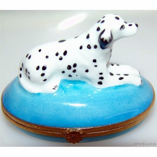 Artoria Dalmatian on Blue Base Limoges Box