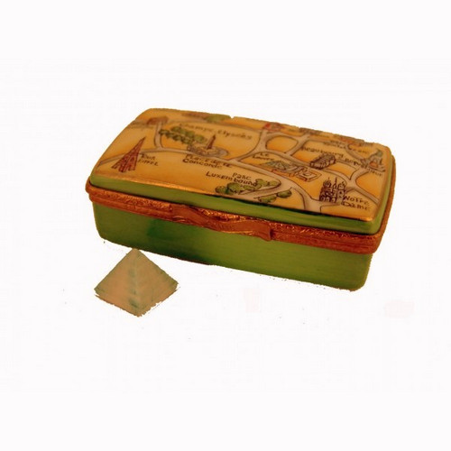 Artoria Map of Paris Rectangle Box Limoges Box