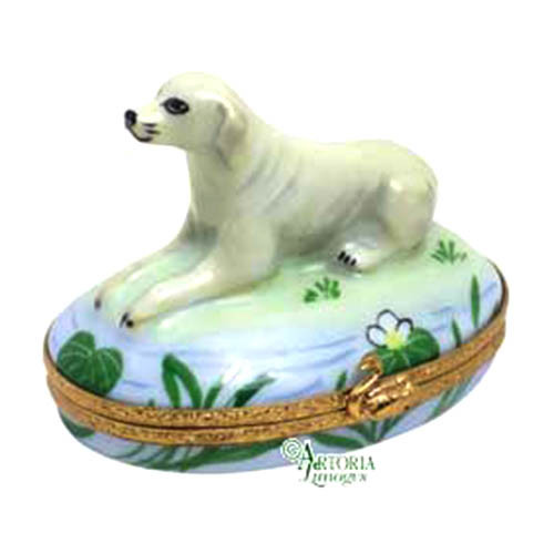 Artoria Labrador Retriever: Yellow Limoges Box