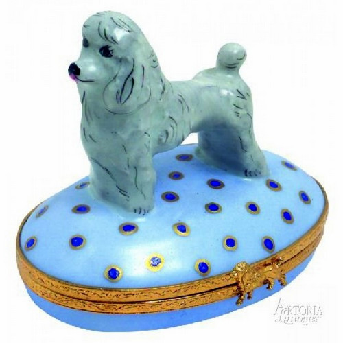 Artoria Poodle: Gray Limoges Box