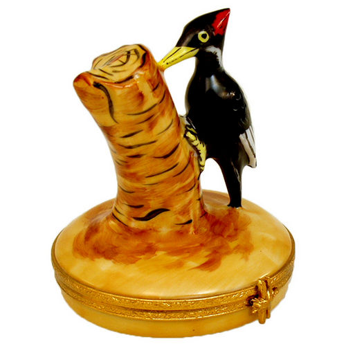 Artoria Black Woodpecker Limoges Box