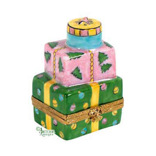 Artoria Xmas Presents: Pink and Green Limoges Box