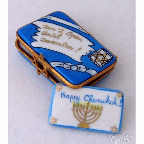 Artoria Happy Chanukah Letter Limoges Box