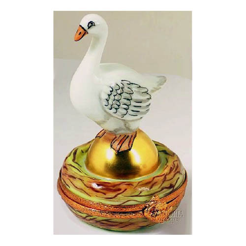Artoria Goose with Golden Egg Limoges Box