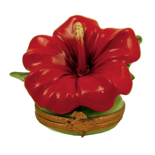 Artoria Hawaian Hibiscus Red Limoges Box