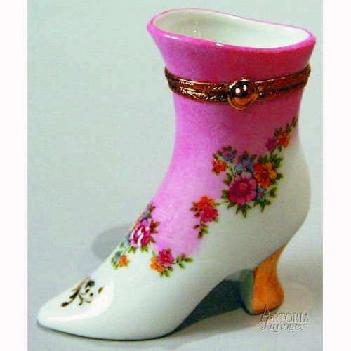 Artoria Boot with Pink Flower  Limoges Box