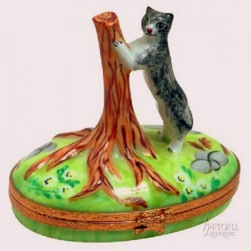 Artoria Kitten with Tree Limoges Box
